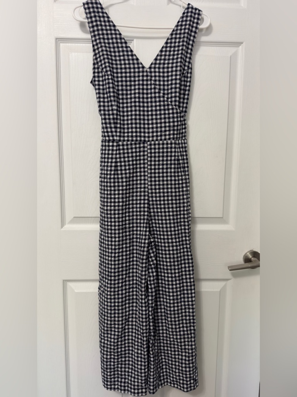 Banana Republic Black & White Gingham Jumpsuit